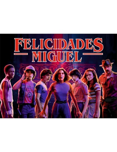 Papel de Azúcar Stranger Things Personalizado Rectangular