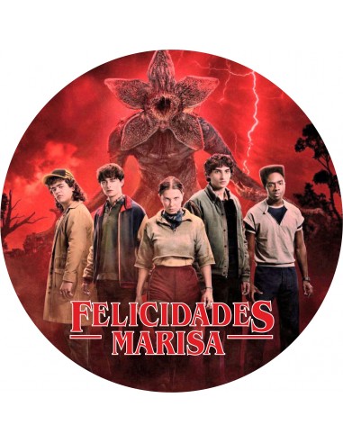 Papel de Azúcar Stranger Things Redondo Personalizado