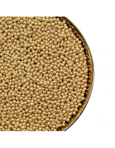 Perlas Comestibles Oro Metalizado 2mm Pastry Colours