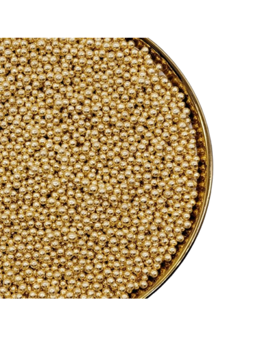 Perlas Comestibles Oro Metalizado 4mm Pastry Colours