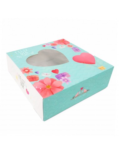 Caja para Tarta Celeste San Valentín 26 cm