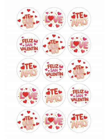 Papel de azúcar San Valentín