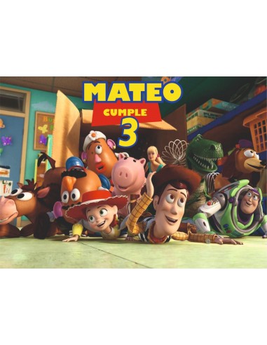 Papel Comestible Toy Story Con Nombre y Edad