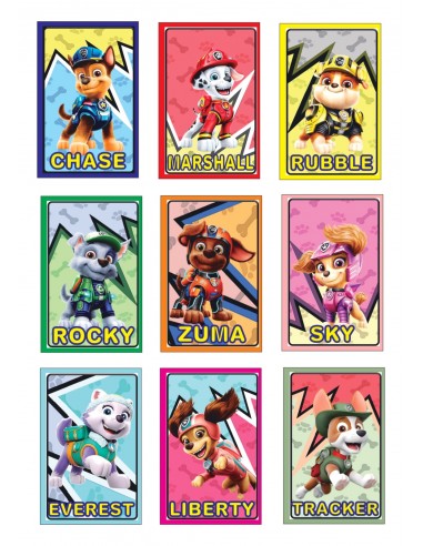 Papel Comestible Patrulla Canina para Galletas Rectangulares