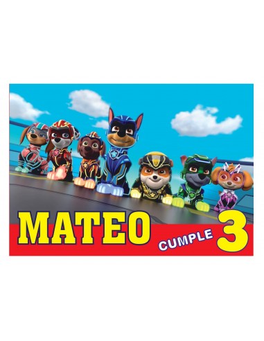Papel Comestible Patrulla Canina Mighty Movie personalizado