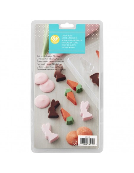 Molde Conejos y Zanahorias para Chocolate