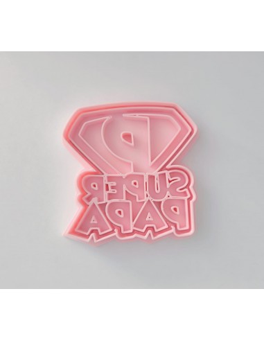 Cortador + Marcador Logo Super Papá para Galletas