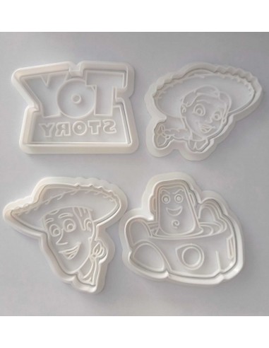Set 4 Cortadores + Marcador Toy Story