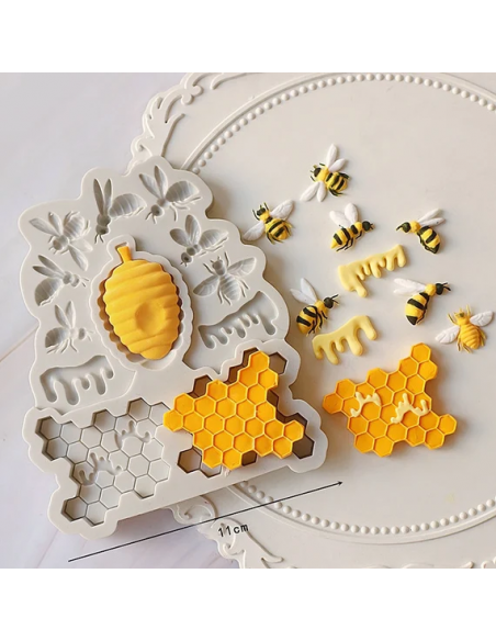Molde Silicona Motivos Abejas