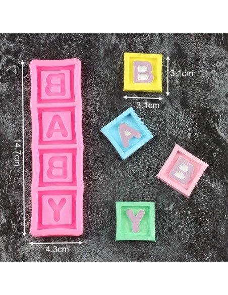 Molde Silicona Cubos Baby