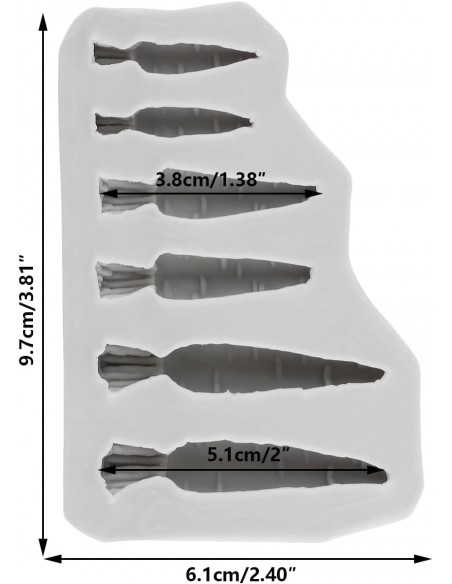 Molde de Silicona Zanahorias