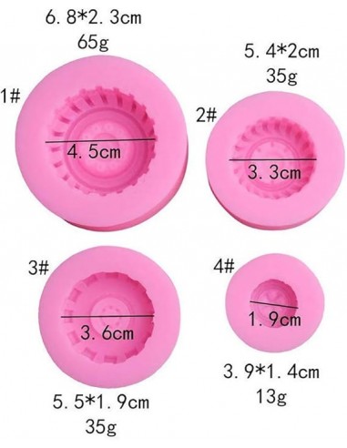 Molde Silicona Ruedas