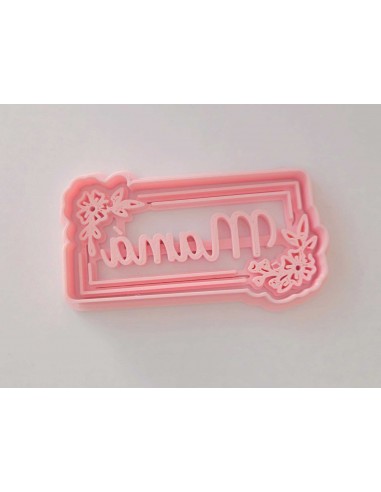 Cortador + Marcador Mamá Floral para Galletas