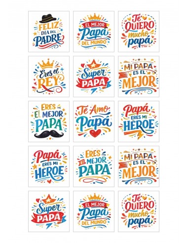Papel Comestible Día del Padre para Galletas