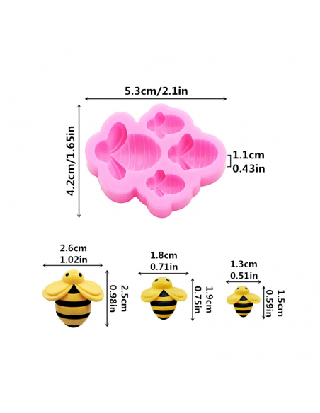 Molde silicona abejas_1
