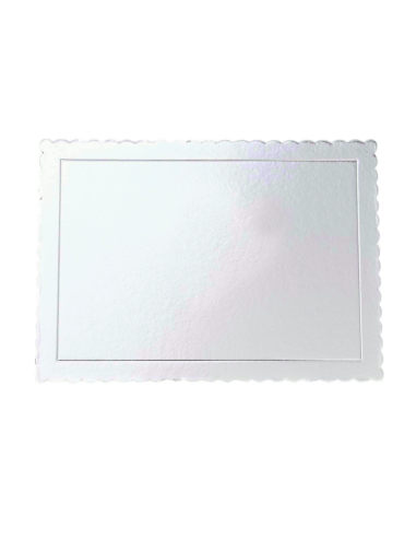 Base Fina 35 x 25 cm Espejo Plata