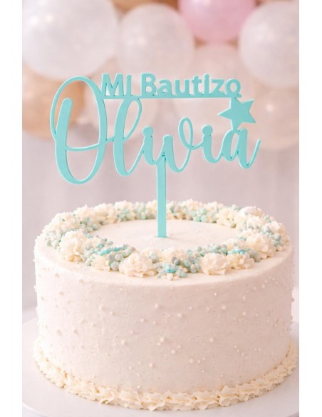 Topper Mi Bautizo con Nombre