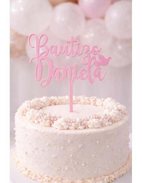 Topper Bautizo personalizado con nombre