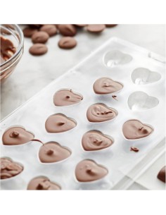 Molde chocolatinas corazón 2