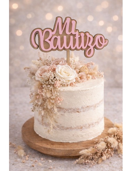 Topper Mi Bautizo en dos colores