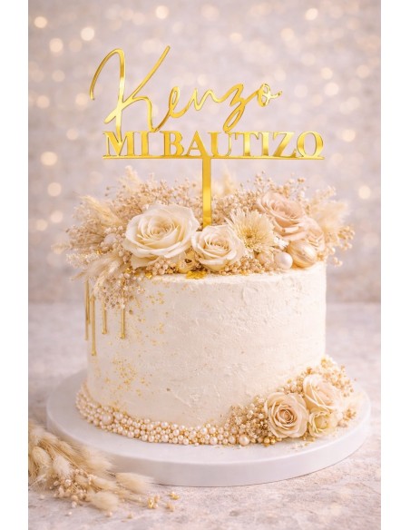 Topper Nombre Mi Bautizo