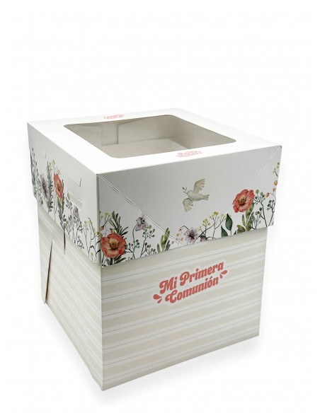 Caja de Comunión Alta para Tarta de 20 cm