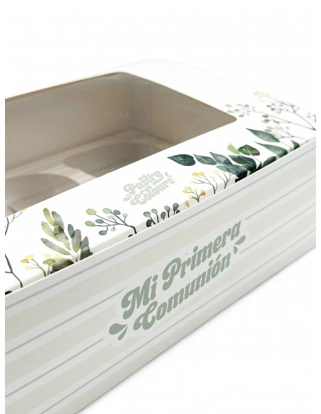 Caja 6 Cupcakes Comunión Tonos Verdes
