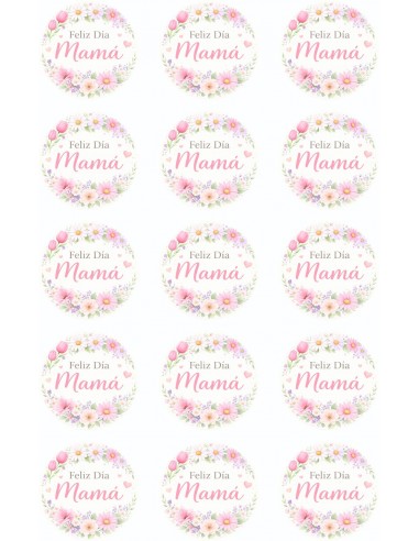 Papel Comestible Feliz Día Mamá para Galletas