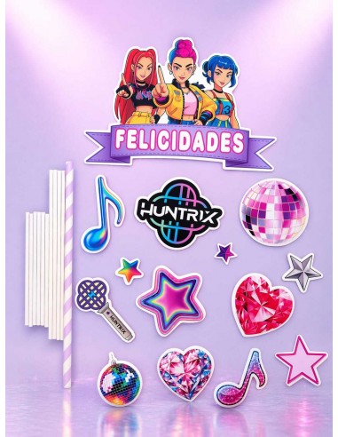 Toppers Cartulina Guerreras K-Pop Demon Hunters