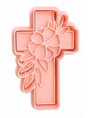 Cortador + marcador Cruz con Flor