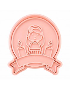 Cortador + Marcador Niña Comunión con Cartel