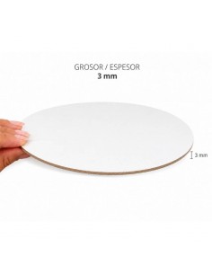 Base Tarta Fina Blanca Mate Bordes Lisos 30 cm