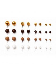 Set 32 Bolas Decorativas Mix Marrón Chocolate Azucren 2