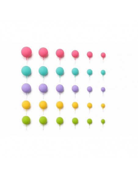 Set 30 Bolas Decorativas Mix Colores Pastel Azucren
