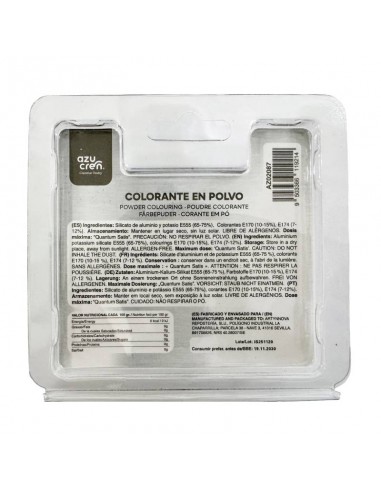 Colorante en Polvo Plata Brillante Azumetal