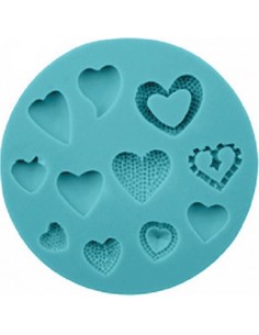 Molde Silicona Corazones