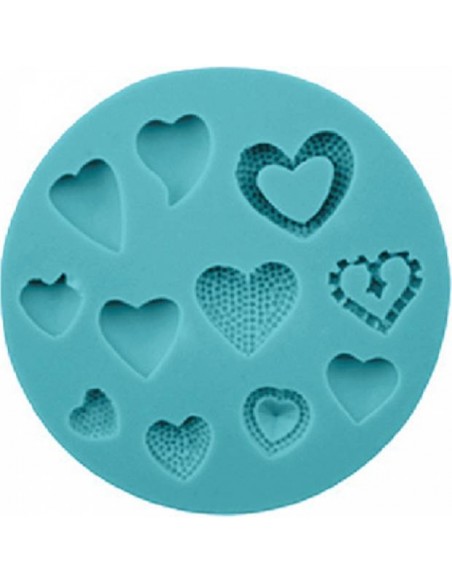 Molde Silicona Corazones