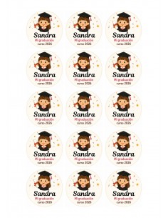 Papel de Azúcar Mi Graduación Personalizado Niña