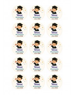 Papel de Azúcar Mi Graduación Personalizado Niño