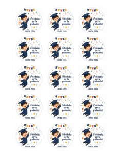 Papel de Azúcar Graduación Niño