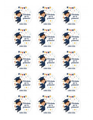 Papel de Azúcar Graduación Niño