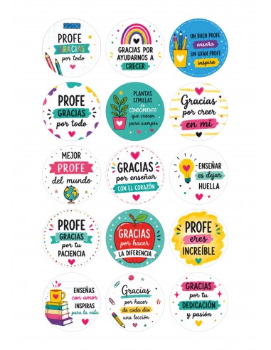 Papel de Azúcar con Mensajes para Profesores