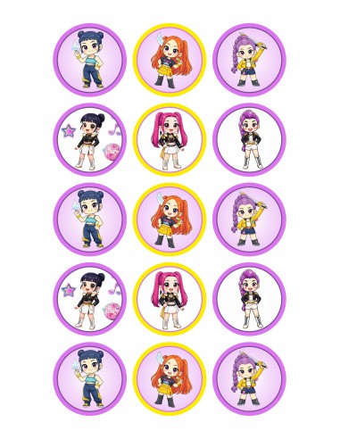 Papel Comestible K-Pop Demon Hunters...