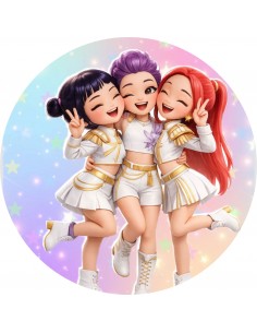 Papel Comestible K-Pop Demon Hunters Rumi, Mira y Zoey