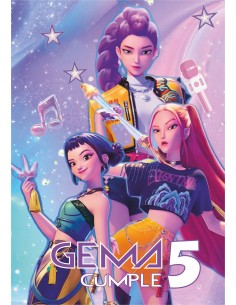 Papel Comestible K-Pop Demon Hunters Rumi, Mira y Zoey Rectangular