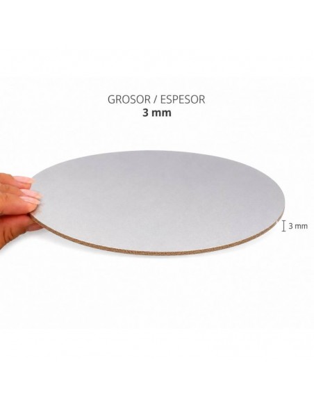 Base Fina Plata Espejo 20 cm