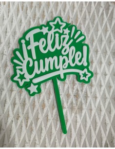 Topper Feliz Cumple colores 2
