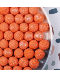 Bolas de Azúcar con Purpurina Naranja