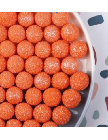 Bolas de Azúcar con Purpurina Naranja