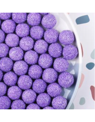 Bolas de Azúcar con Purpurina Morado